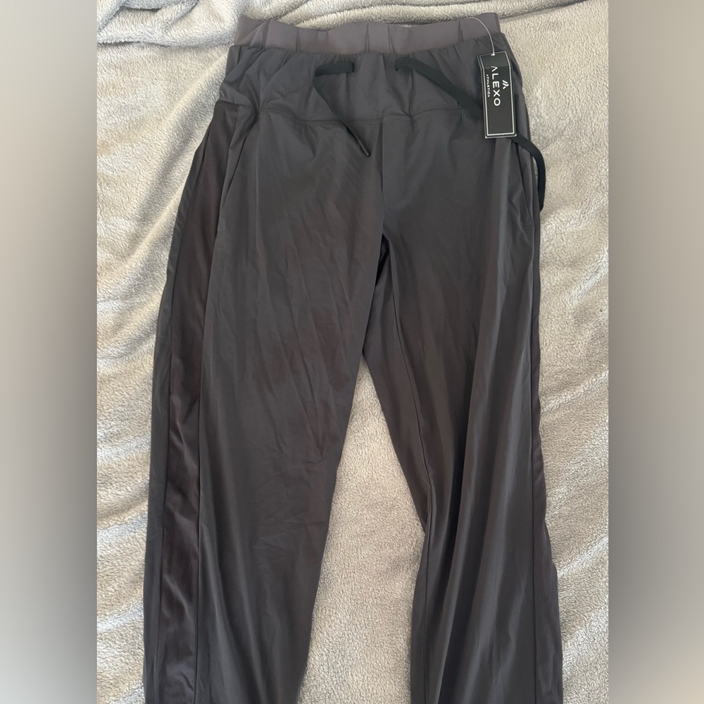 Alexo Athletica the all day pant jogger conceal tuck & carry charcoal M